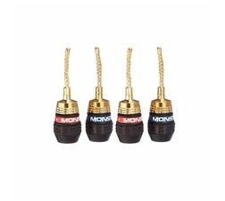 Monster Quick Lock MKII Gold Flex Pin Connectors (2 Pair)